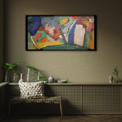 Glasbild Wasserfall Abstraktion Kandinsky