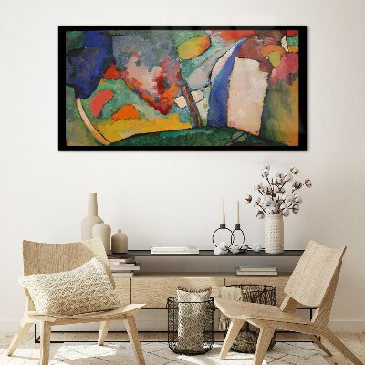 Glasbild Wasserfall Abstraktion Kandinsky