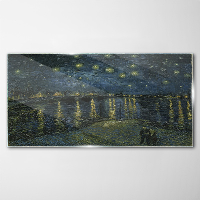Glasbild Sternennacht Van Gogh