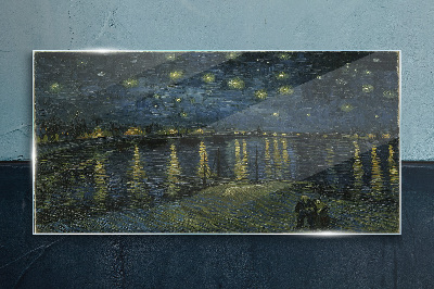 Glasbild Sternennacht Van Gogh
