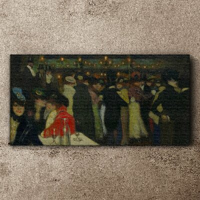 Bild auf glas Abend im Café