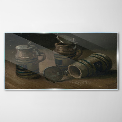 Glasbild Bierkrüge Vincent Van Gogh