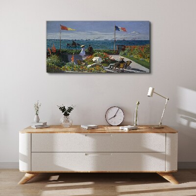 Glasbild Garten Natur Kunst Monet