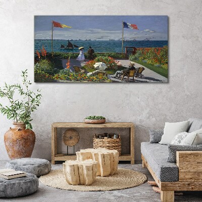 Glasbild Garten Natur Kunst Monet