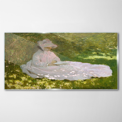 Glasbild Ruhe im Garten