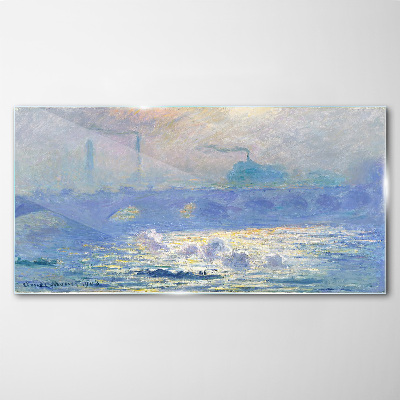 Bild auf glas Waterloo-Brücke Monet