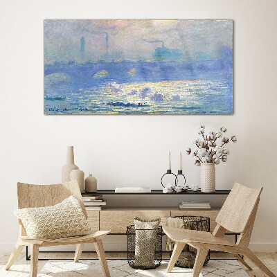 Bild auf glas Waterloo-Brücke Monet