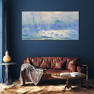 Bild auf glas Waterloo-Brücke Monet