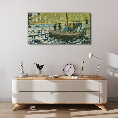 Glasbild Ein Sommertag am Fluss