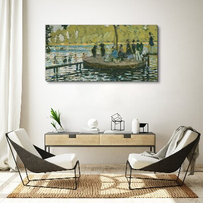Glasbild Ein Sommertag am Fluss
