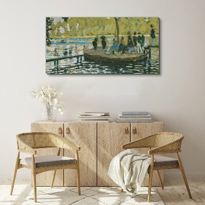 Glasbild Ein Sommertag am Fluss