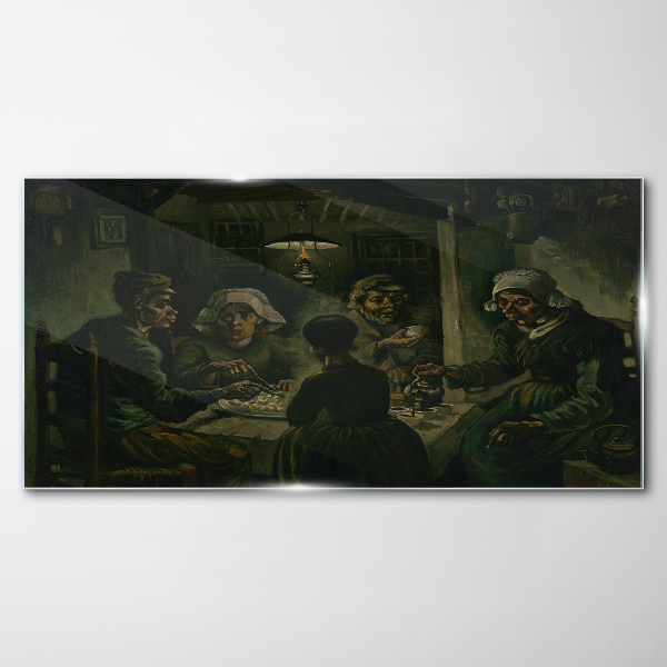 Glasbild Abendessen in einer Schattenwolke