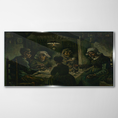 Glasbild Abendessen in einer Schattenwolke