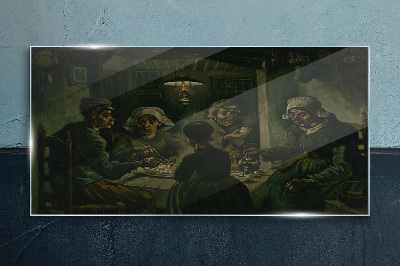 Glasbild Abendessen in einer Schattenwolke