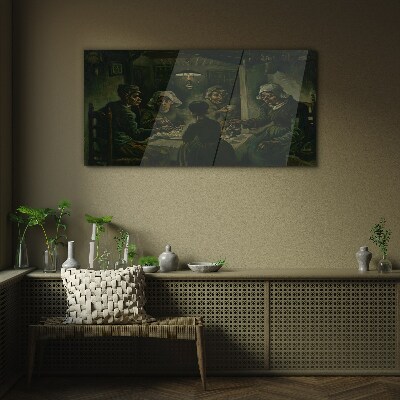 Glasbild Abendessen in einer Schattenwolke