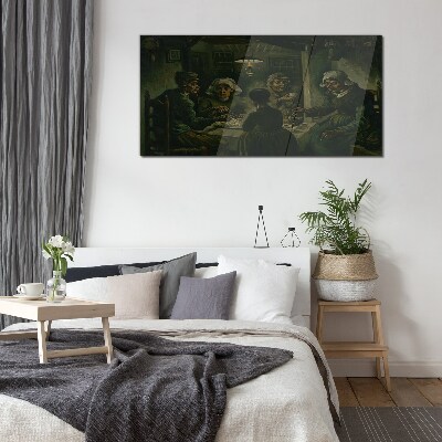 Glasbild Abendessen in einer Schattenwolke