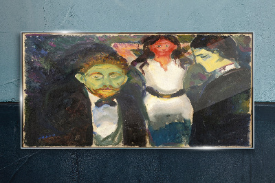 Foto auf glas Grüne Gesichter in der Nachtlandschaft
