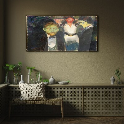 Foto auf glas Grüne Gesichter in der Nachtlandschaft