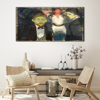 Foto auf glas Grüne Gesichter in der Nachtlandschaft