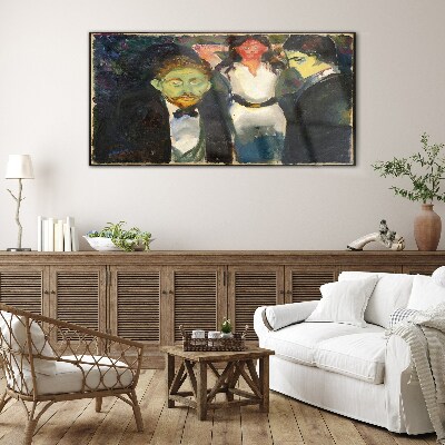 Foto auf glas Grüne Gesichter in der Nachtlandschaft