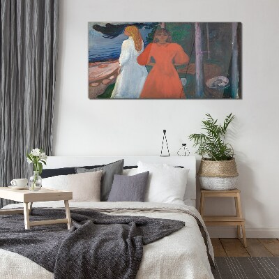 Glasbild Kalter Wind über dem Meer