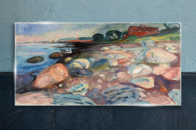 Glasbild Ufer vom Red House Munch