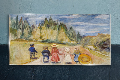 Glasbild Märchenwald Edvard Munch
