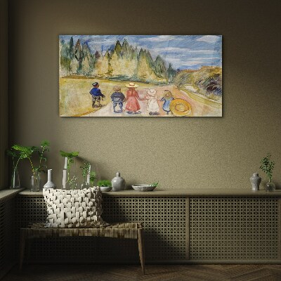 Glasbild Ein Spaziergang zwischen den Bäumen