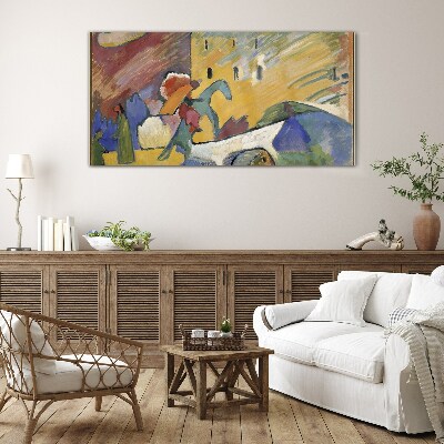 Glasbild Bewegung und Farbe in der Landschaft