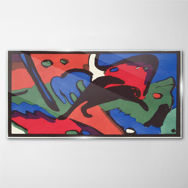 Glasbild Abstrakte Komposition von Farben