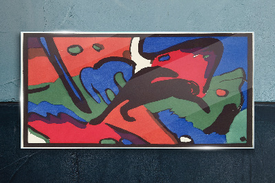 Glasbild Abstrakte Komposition von Farben