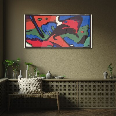 Glasbild Abstrakte Komposition von Farben