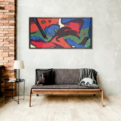 Glasbild Abstrakte Komposition von Farben