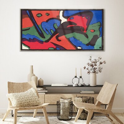 Glasbild Abstrakte Komposition von Farben