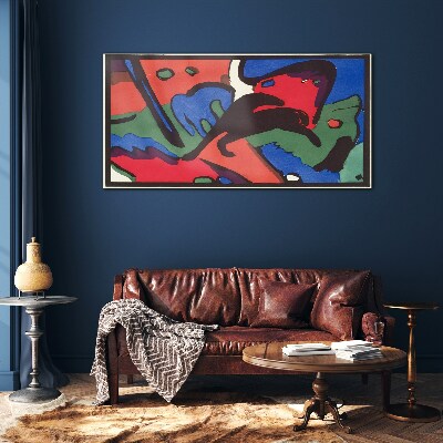 Glasbild Abstrakte Komposition von Farben