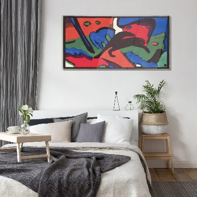 Glasbild Abstrakte Komposition von Farben
