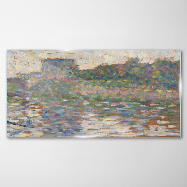 Glasbild Reflexionen auf dem Wasser
