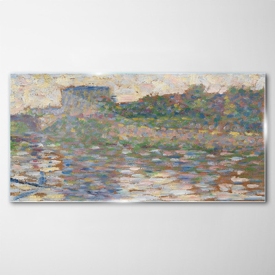 Glasbild Reflexionen auf dem Wasser