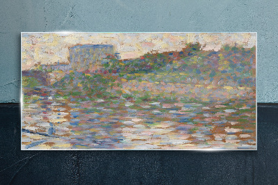 Glasbild Reflexionen auf dem Wasser