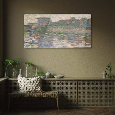 Glasbild Reflexionen auf dem Wasser