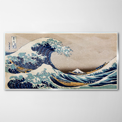 Bild auf glas drucken Große Kanagawa-Welle