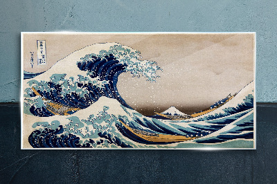 Bild auf glas drucken Die große Welle vor Kanagawa