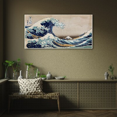 Bild auf glas drucken Die große Welle vor Kanagawa
