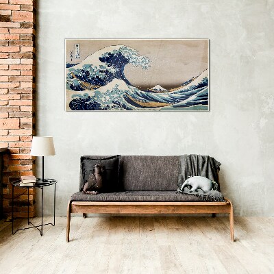 Bild auf glas drucken Die große Welle vor Kanagawa