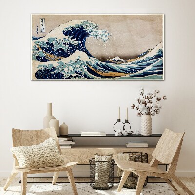 Bild auf glas drucken Die große Welle vor Kanagawa