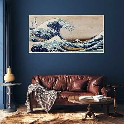 Bild auf glas drucken Große Kanagawa-Welle