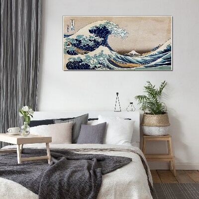 Bild auf glas drucken Die große Welle vor Kanagawa