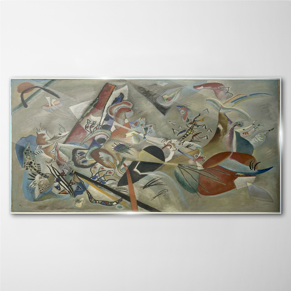 Glasbild Im grauen Wassili Kandinsky