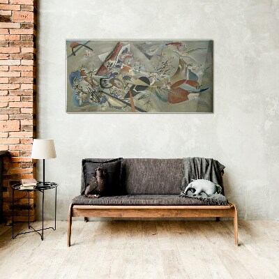 Glasbild Abstrakte Farblandschaft