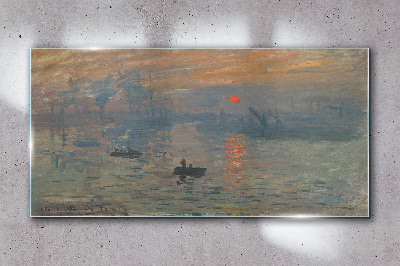 Bild auf glas Monets Sonnenaufgangsimpressionismus